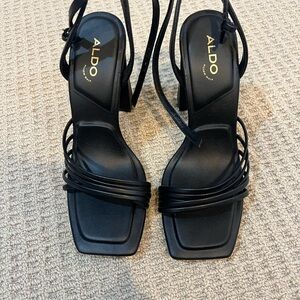 ALDO Black Strappy Heels